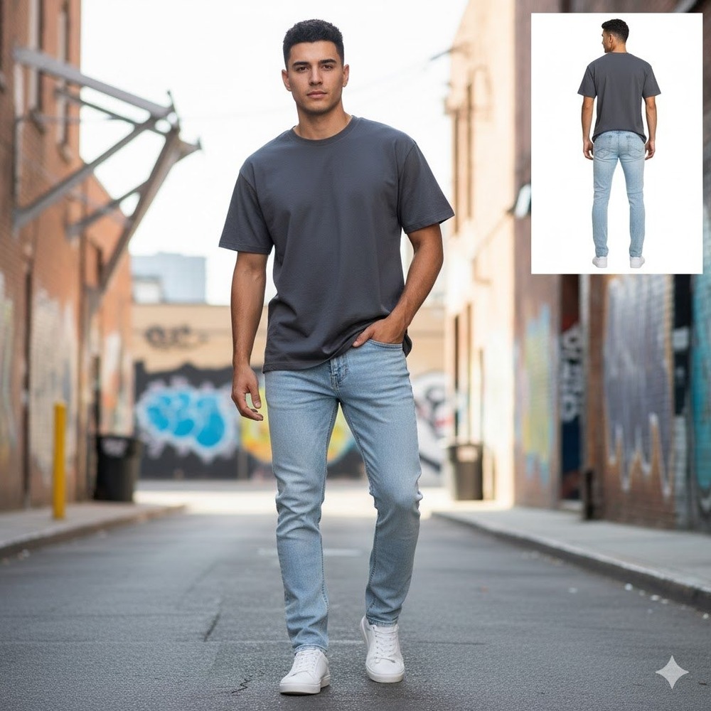 EMPYRE Mens Light Wash Distressed Denim Jeans‎ Size 32 Waist